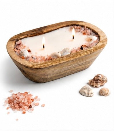Elegant Wooden Candle Holder