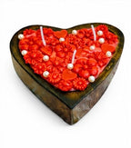 Heart-Shaped Wooden Candle Mould