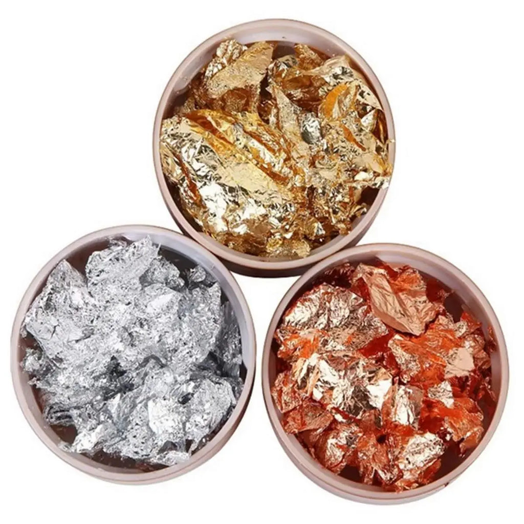 Golden, silver, Rose Gold Flakes(Set of 3)