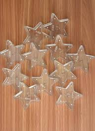 Star Acrylic Tealight (20pc) — clear star-shaped cups