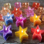 Star Acrylic Tealight (20pc) — colorful star-shaped tealight cups
