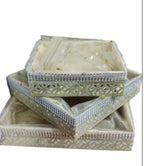 Rectangular Gift Baskets – Set of 3 (Gold)