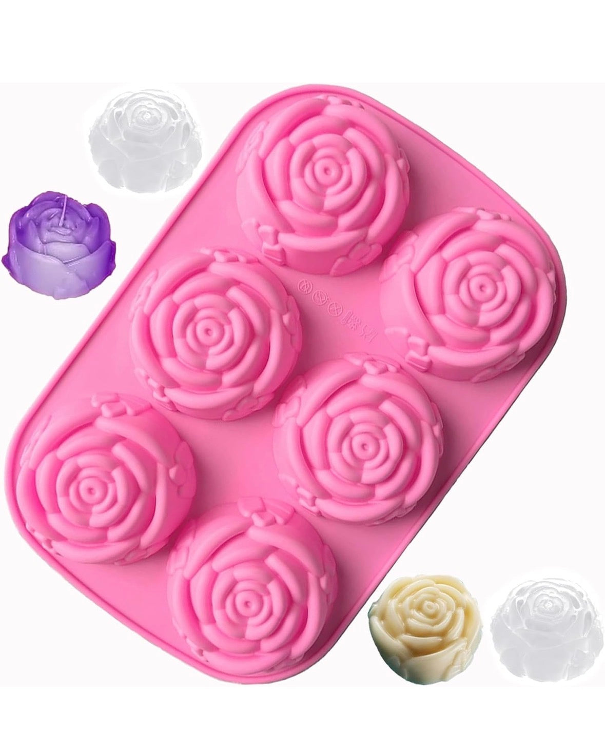 Rose Soap Mould – 6 Cavity