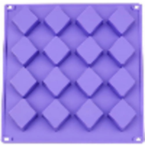 Kaju Katli Diamond Candle Mould – 16 Cavity