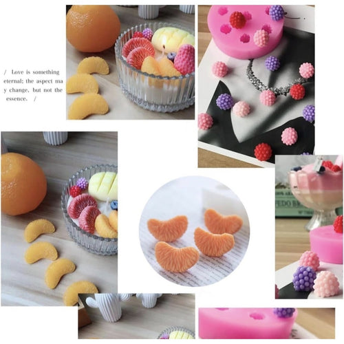 4 Cavity Orange Fruits Shape Candle Mold