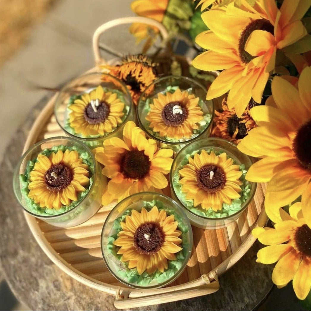 Silicone Molds Sunflower Shape 3D for Candle Making Flower Bouquet