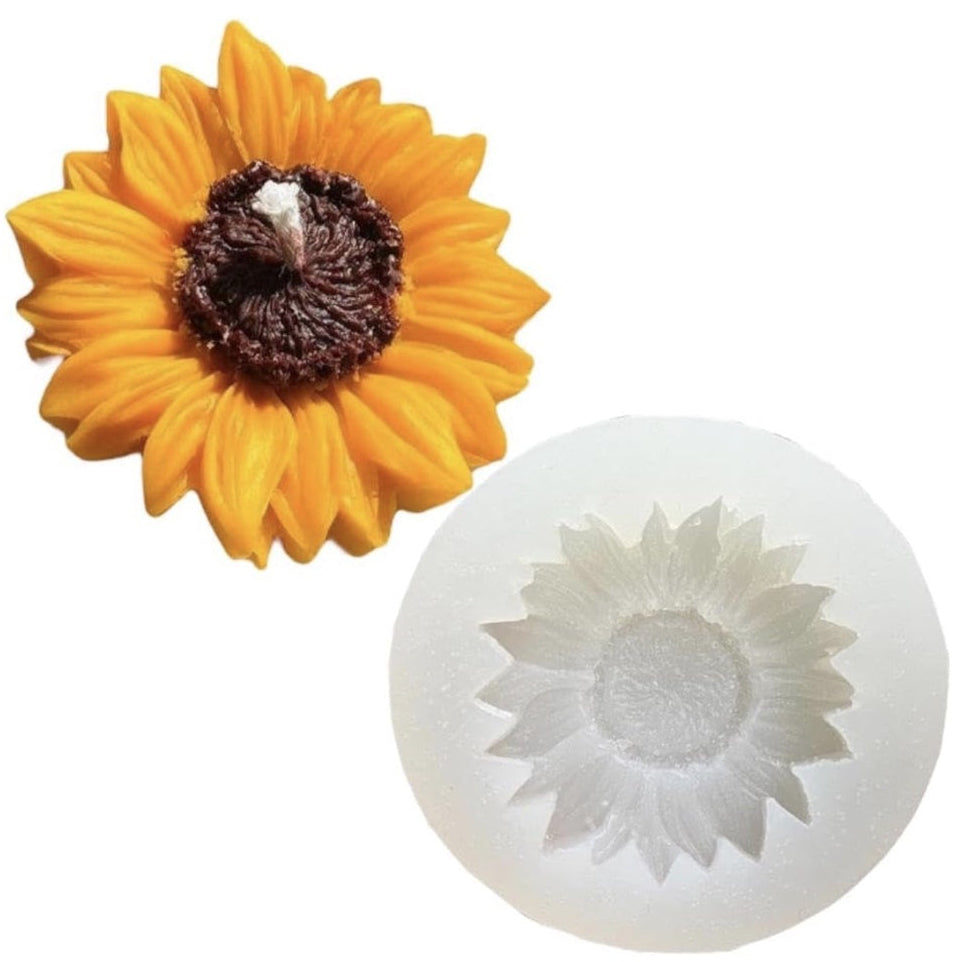 Silicone Molds Sunflower Shape 3D for Candle Making Flower Bouquet