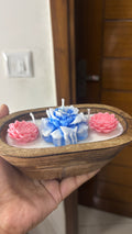 Floral wooden tub